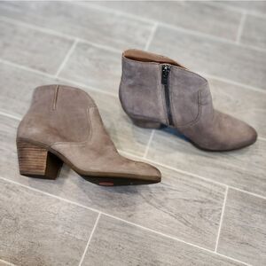 Frye Judith Seam Booties in a Taupe Grey